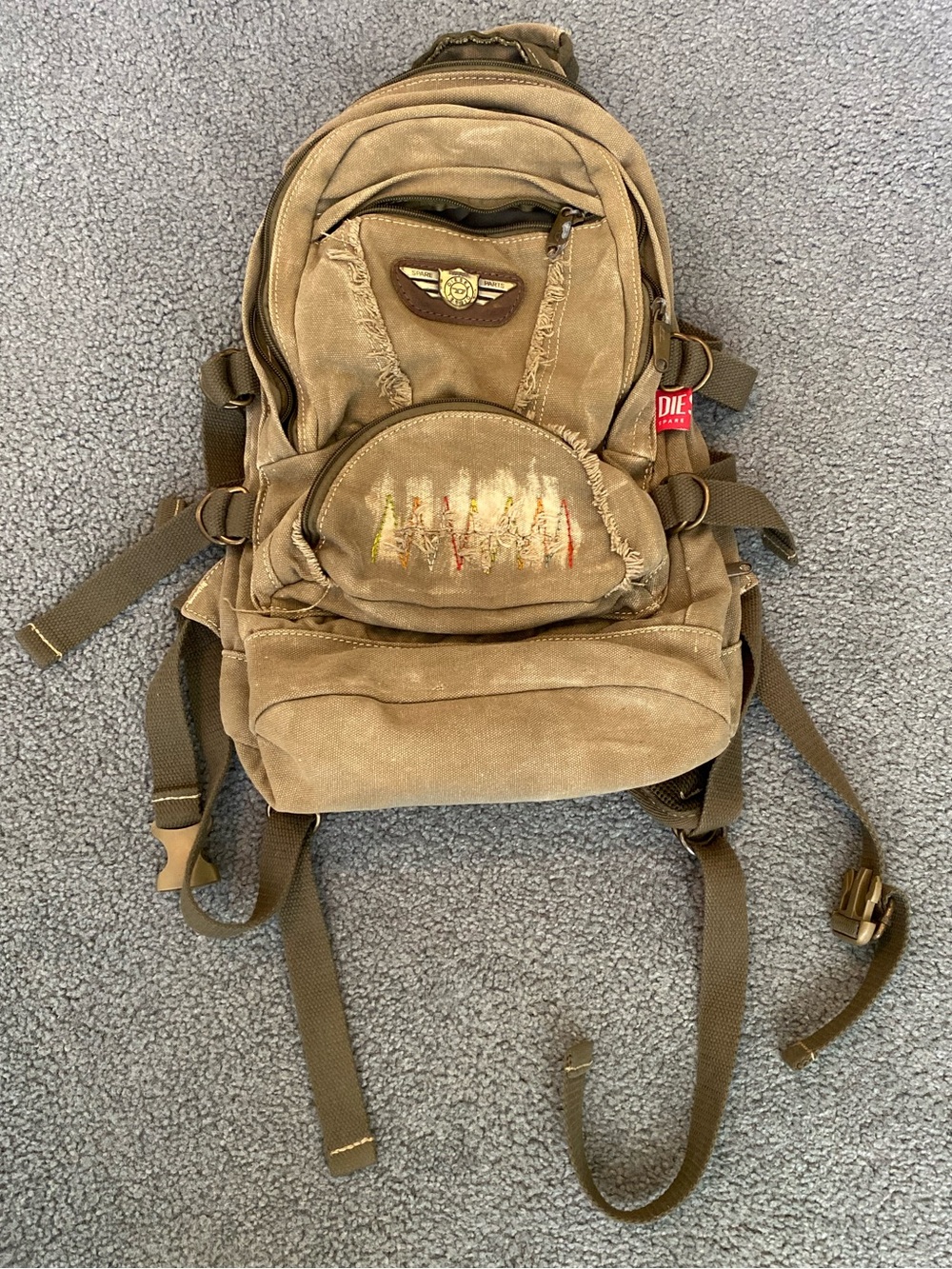RARE Vintage Diesel Spare Parts Backpack